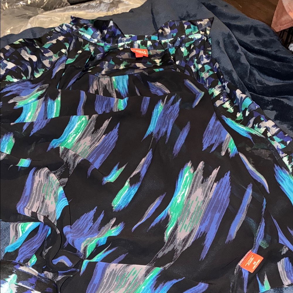 Kirna Zabete Multicolor Abstract Blouse